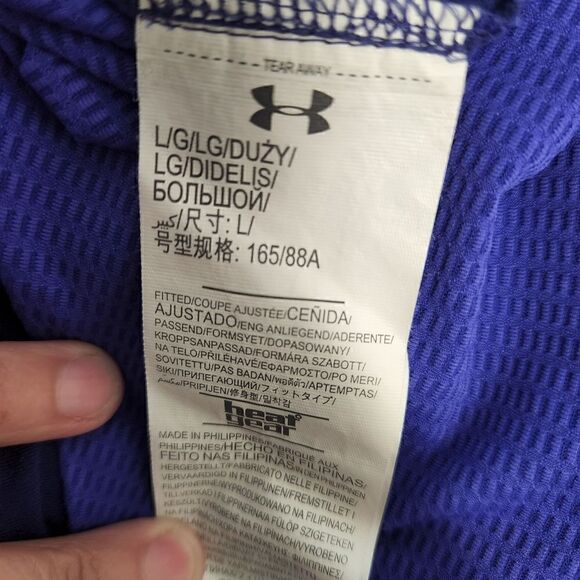 Under Armor Large dark purple raserback tank top. Mesh back - Picture 7 of 8